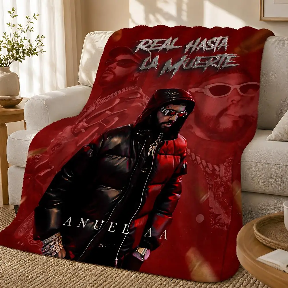 Anuel AA Real Hasta La Muerte Throw 1pc Flannel Blanket Soft Lightweight Warm Cozy For Bedroom Sofa Bed