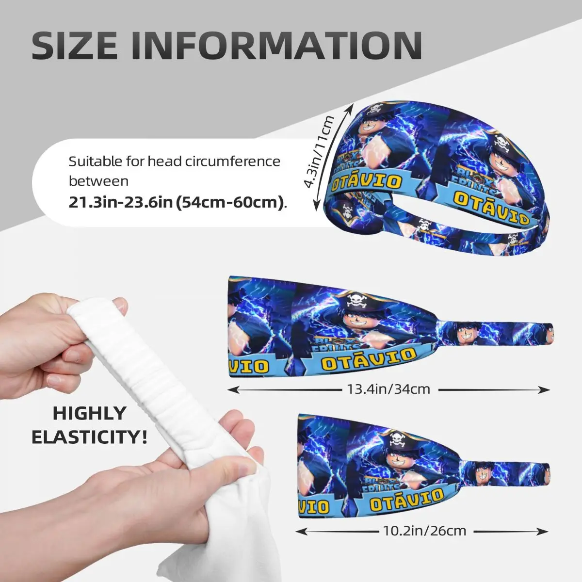 لعبة مخصصة Bloxs الفواكه أنيمي الكرتون الرياضة العصابة لكرة السلة التجفيف السريع عقال الرجال النساء