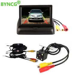 BYNCG Wireless Rear view camera with Car Monitor Mirror TF LCD CCD for Parking