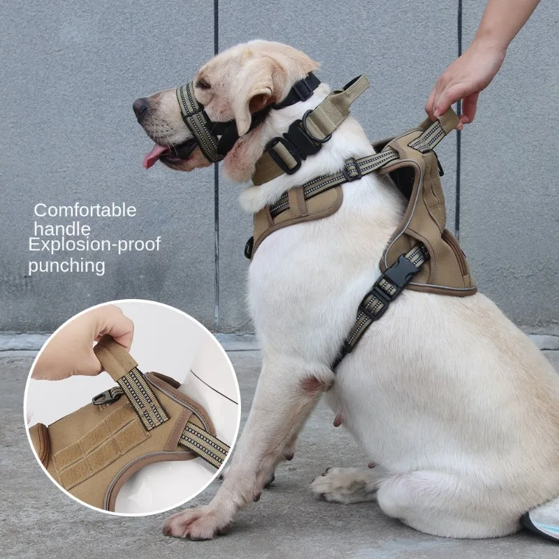 New Dog Chest Back Outdoor Explosion-proof Punching Medium and Large Dog Pet Chest Strap Dog Traction Rope Spot