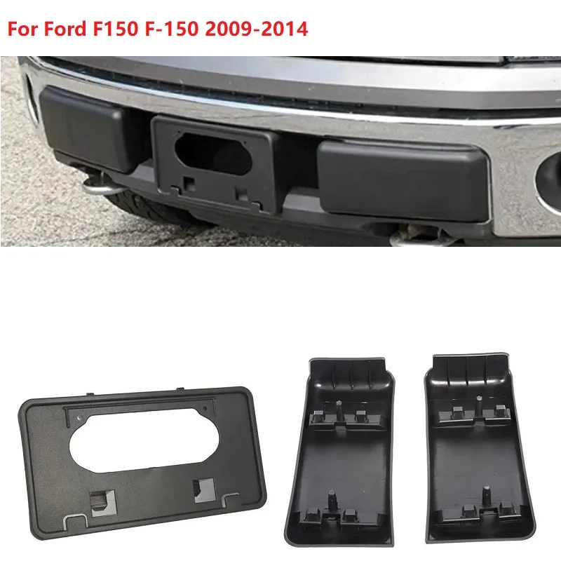 For Ford F150 F-150 2009-2014 ABS Car Front Bumper Cover License Plate Bracket Holder Exterior Accessories