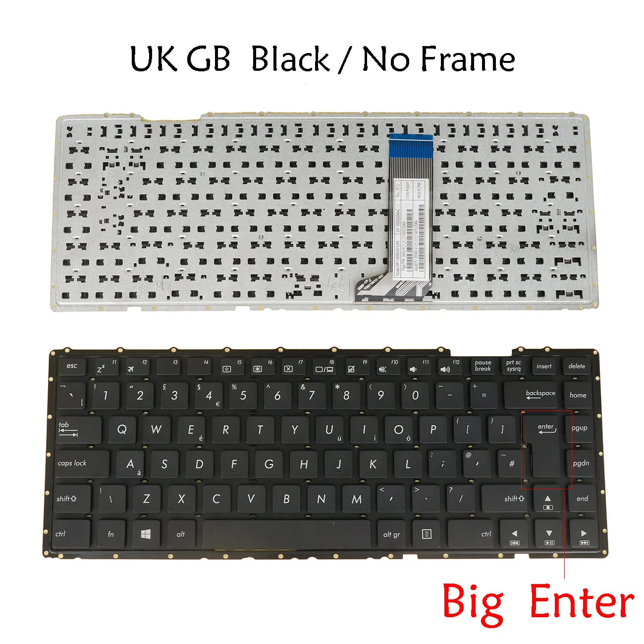 

Keyboard For ASUS A455L A455LA A455LB A455LD A455LF A455LJ A455LN Y483L Y483LD VM410L VM410LD VM490L VM490LD VM490LN W409LD UK