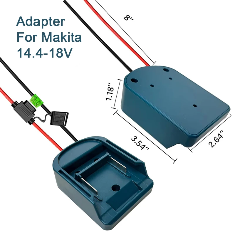Power Wheel Battery Adapter Converter for Makita 18V Lithium Battery to Power Tool Accessories with Fuse & Wire Terminals