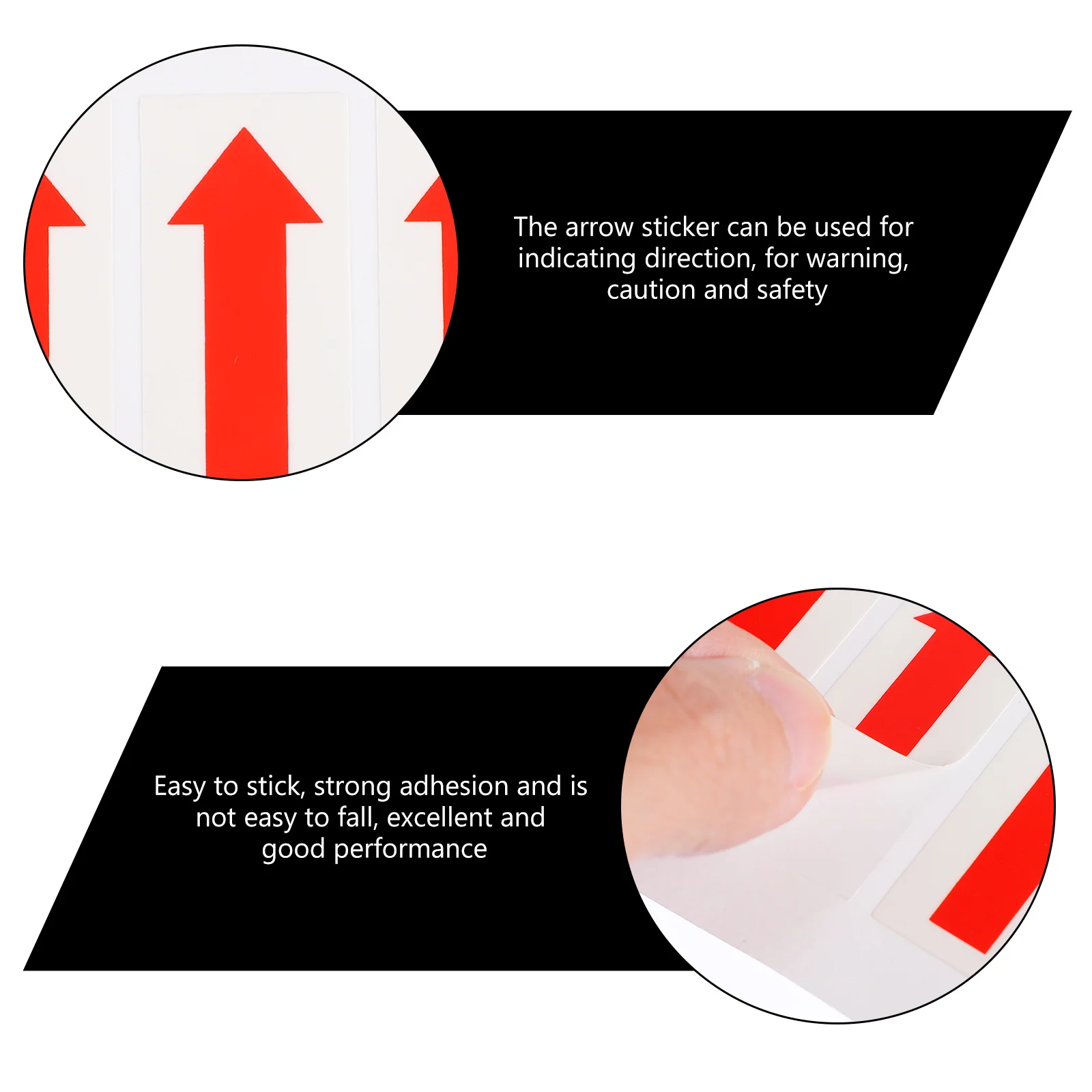 

10Pcs Easy Application Arrow Warning Stickers Perfect For Gym Office School Equipment Traffic Safety Indicators