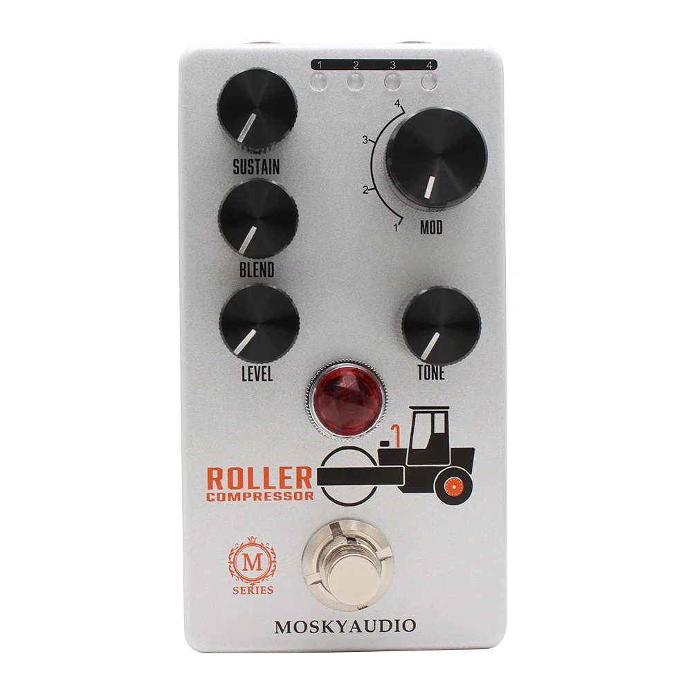 Mosky Roller Compressor Guitar Pedal,4 Modes Compress effect with Sustain/Blend/Level/Tone Button,Compressor Pedal