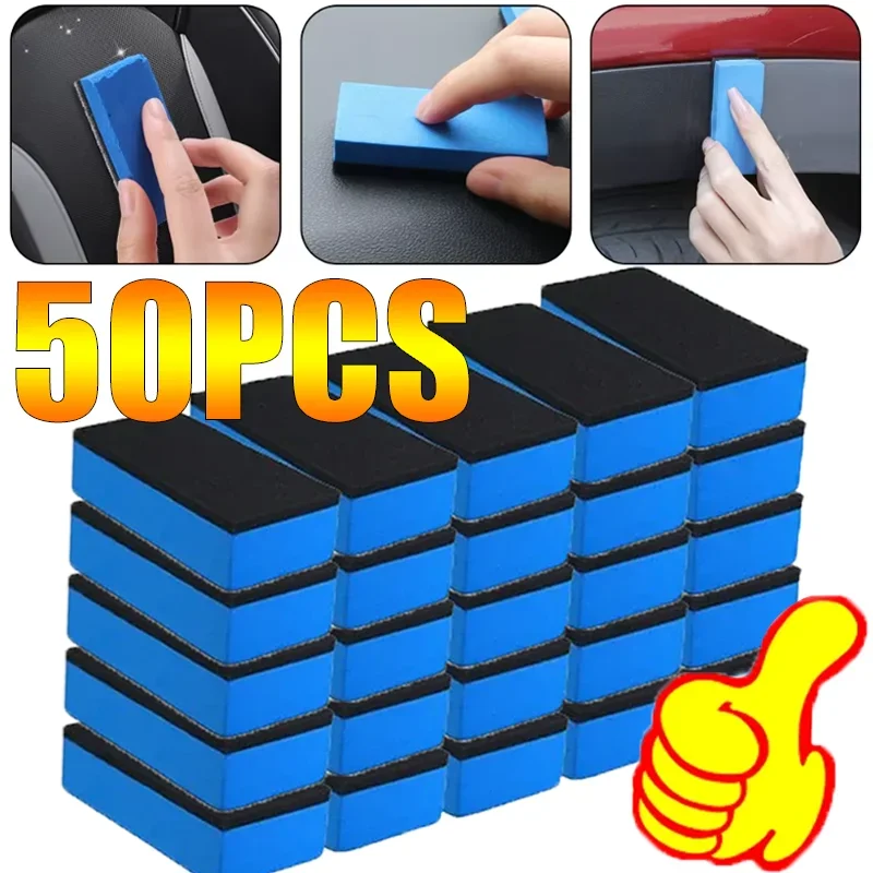 Car Ceramic Coating Sponge Waxing Pad Sponges with Cloth Car Paint Surface Crystal Plating Sponge Block Auto Accessories