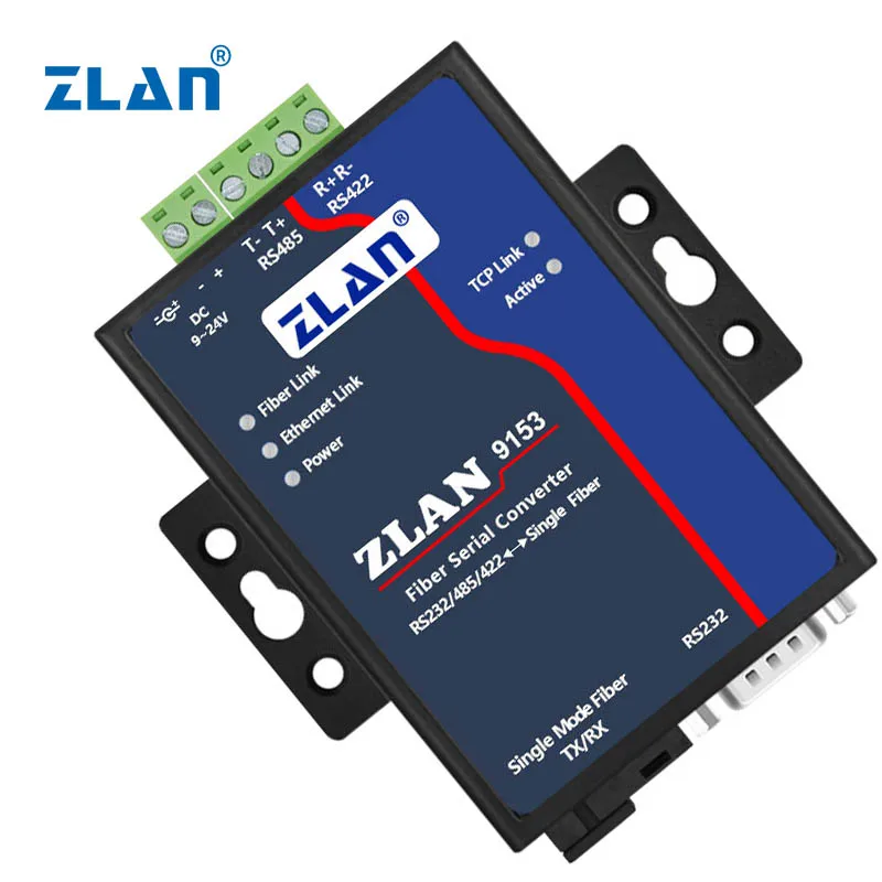 ZLAN9153 RRS232/485/422 to Optical Fiber converter