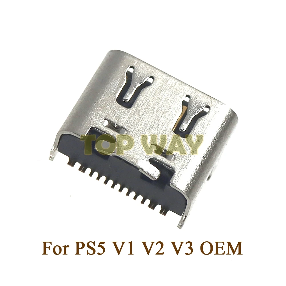 ソニー-プレイステーション用のオリジナルのCタイプUSB充電ポート,シルバーとゴールドのプラグ,ps5,010, 020, 030,v1,v2,v3,100個