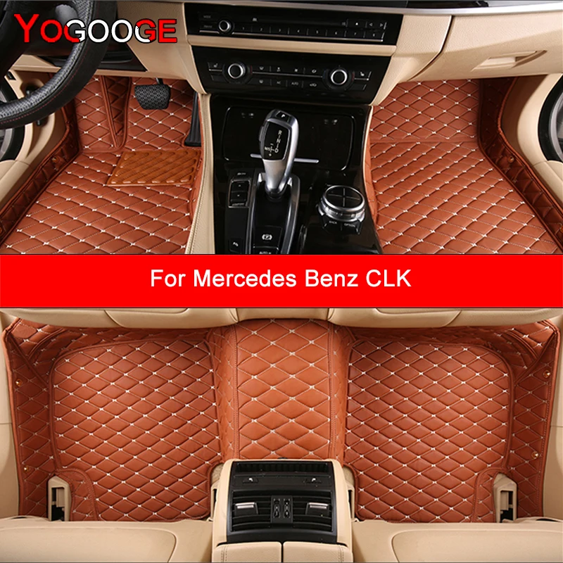 YOGOOGE Custom Car Floor Mats For Mercedes Benz CLK C209 A209 2002-2010 Auto Carpets Foot Coche Accessorie