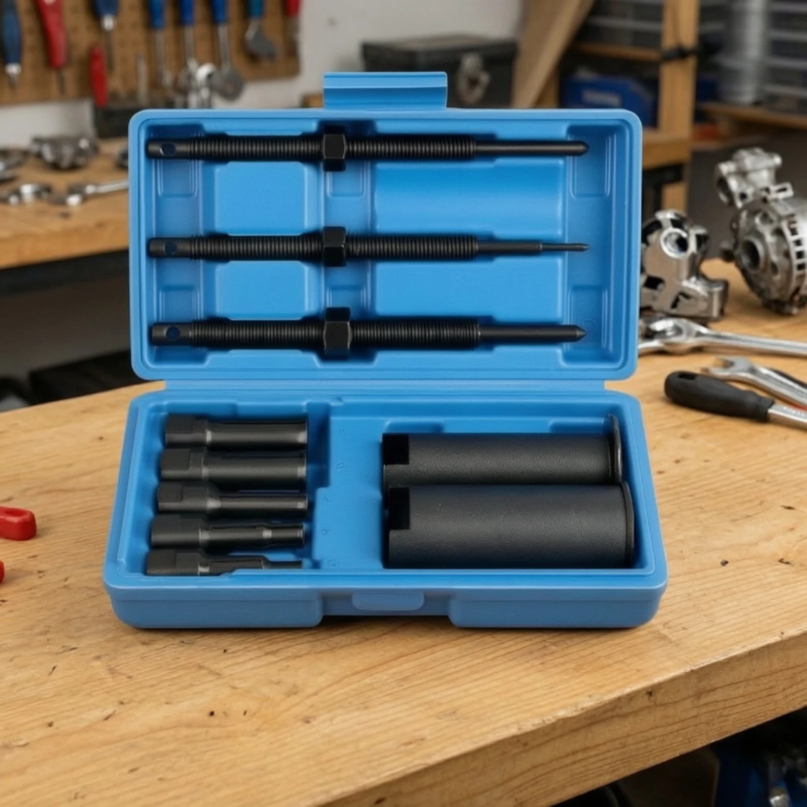 12 Pieces Inner Bearing Puller with Case Coated Steel Internal Bearing Puller Heavy Duty Corrosion-Resistant