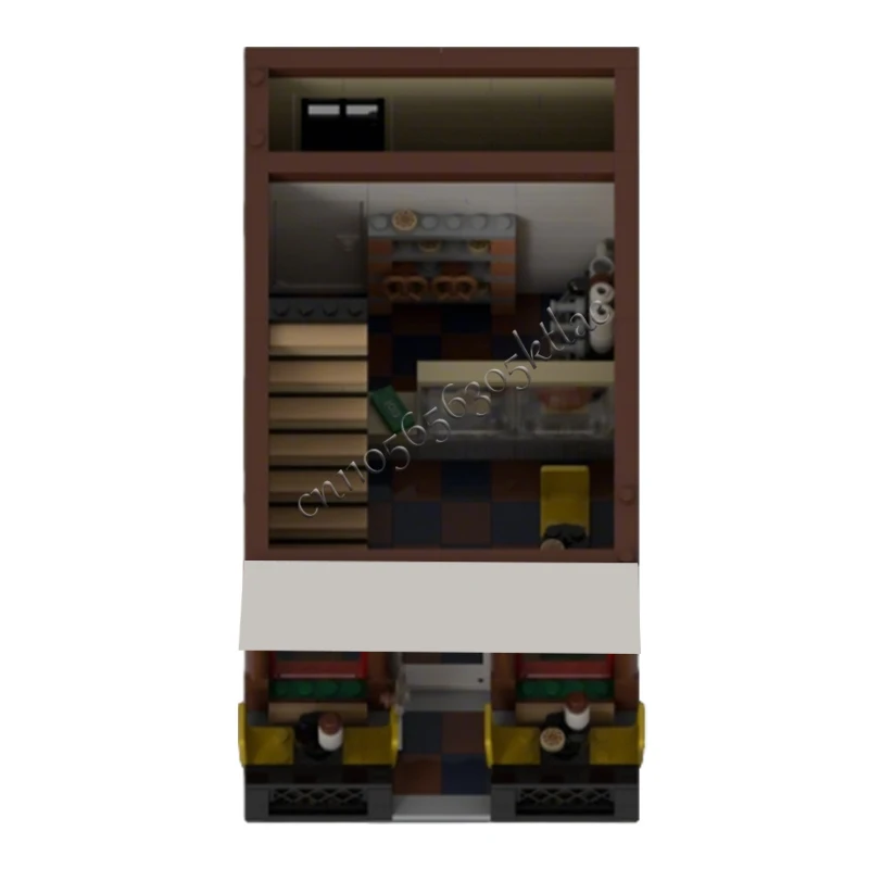 1285 PCS 하우스 스트리트 파리지앵 카페 리마스터드 MOC 맞춤형 모듈식 빌딩 블록 어린이 기술 브릭 DIY 조립 장난감 선물