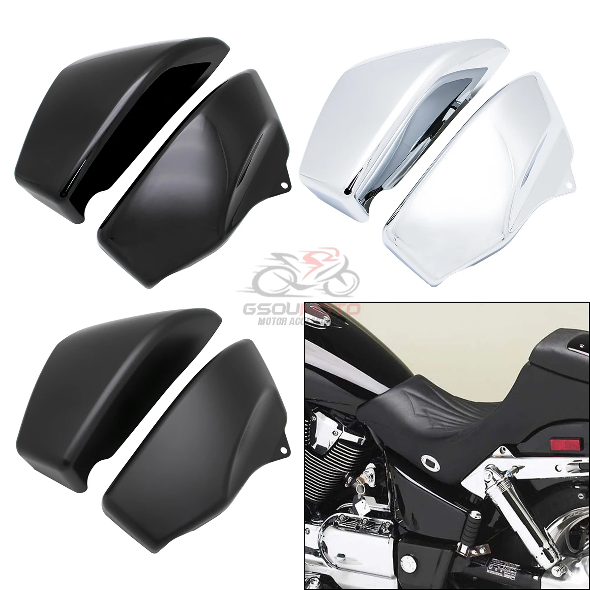 Motorcycle Side Fairing Battery Covers Guard Protector For Honda VTX1800 VTX 1800 R/S/N/F/T Retro Spoke Neo Tourer 2002-2008