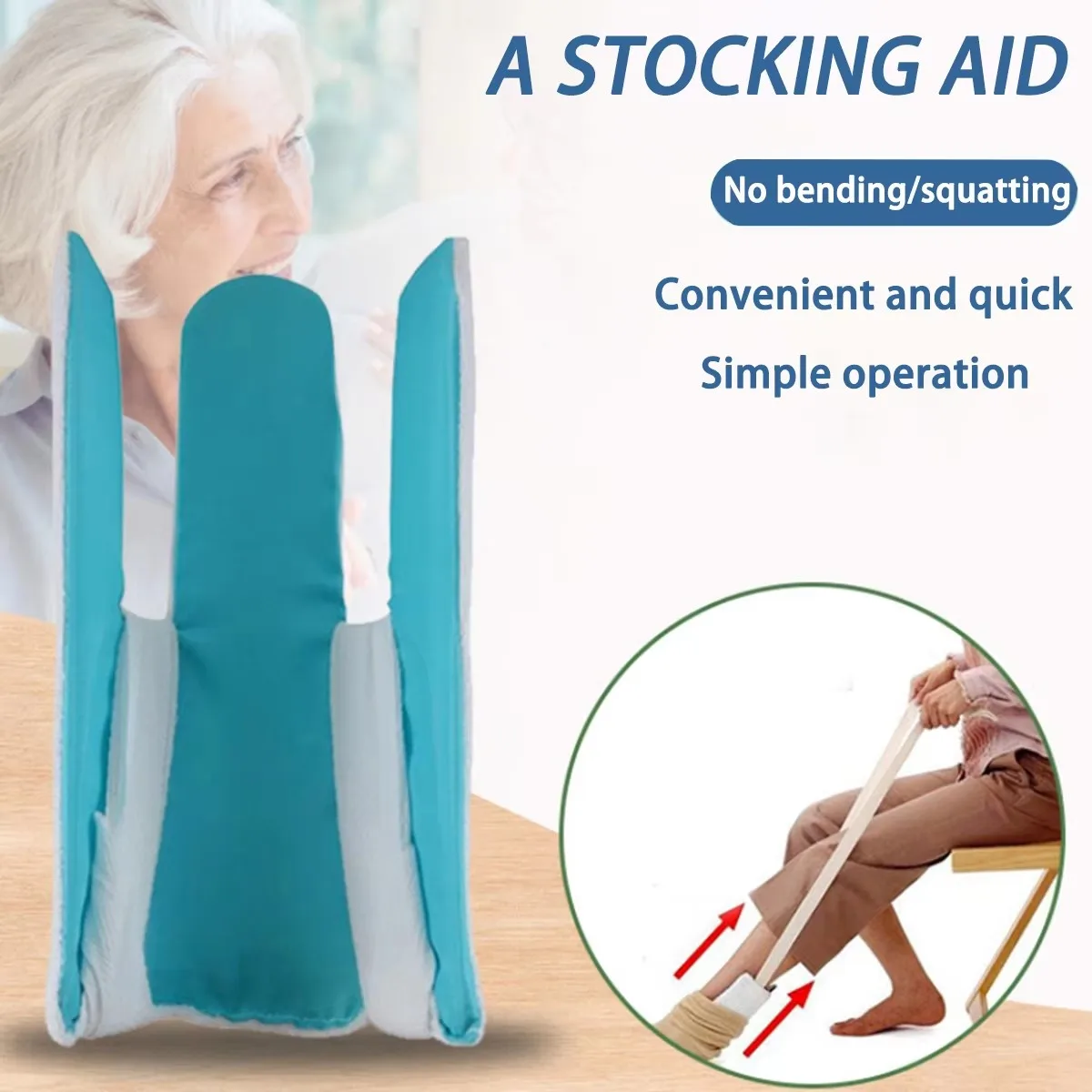 No Bending Sock Aid Device for Seniors Socks Assistant Device Disabled Pregnant Sock Helper Aid Tool