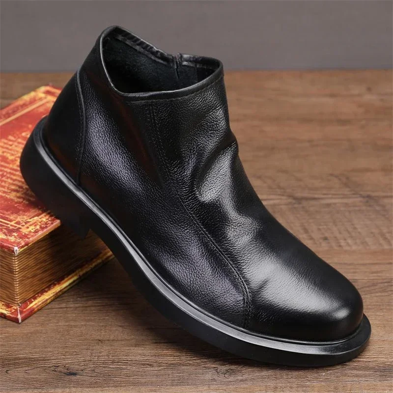 High Top Leather Chelsea Shoes for Men Flat Office Man Casual Boots Social in Promotion Luxury Sale Comfortable 2024 Trend on Pu