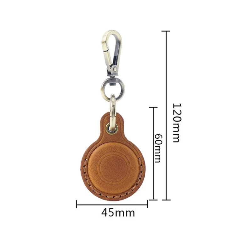 Retro Leather KeyRing For Apple Airtag Locator Tracker Device For Airtag Bracelet Anti-drop Protective Case Keychain Accessories