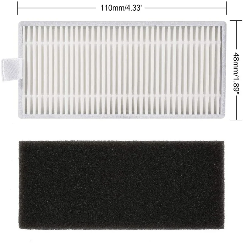 A005-2Set หลักตัวกรอง HEPA หลักแปรงด้านข้างสําหรับ Anker Eufy Robovac 11S, 12, 15T, 15C, 25C, 30, 30C, 35C หุ่นยนต์