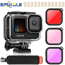 Waterproof Housing Case for Gopro Hero 13 12 11 10 9 Underwater Diving Protective Cover Shell for Gopro Accessories, 196FT/60M