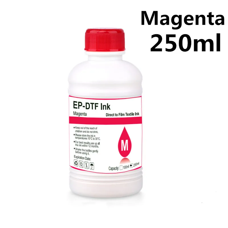 EP-DTF INK 250ML*5 For Dirent printer film heat transfer for Epson L1800 L800 L805 DX5 DX7 I3200 4720 1600 Printhead BK C M Y WH