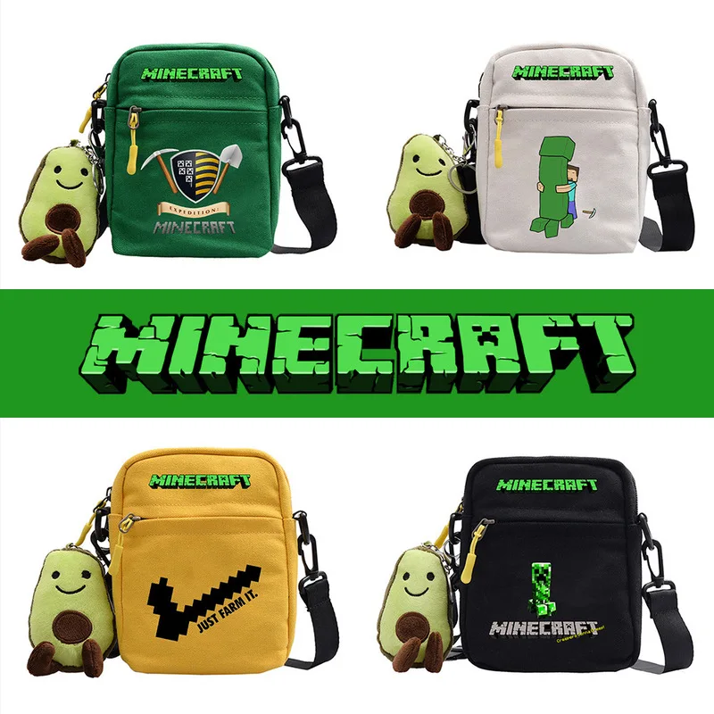 

Game Collaboration Children'S Shoulder Bag Daily Trend Colored Canvas Bag Square Cartoon Crossbody Bag Cartoon Image Bag Gift