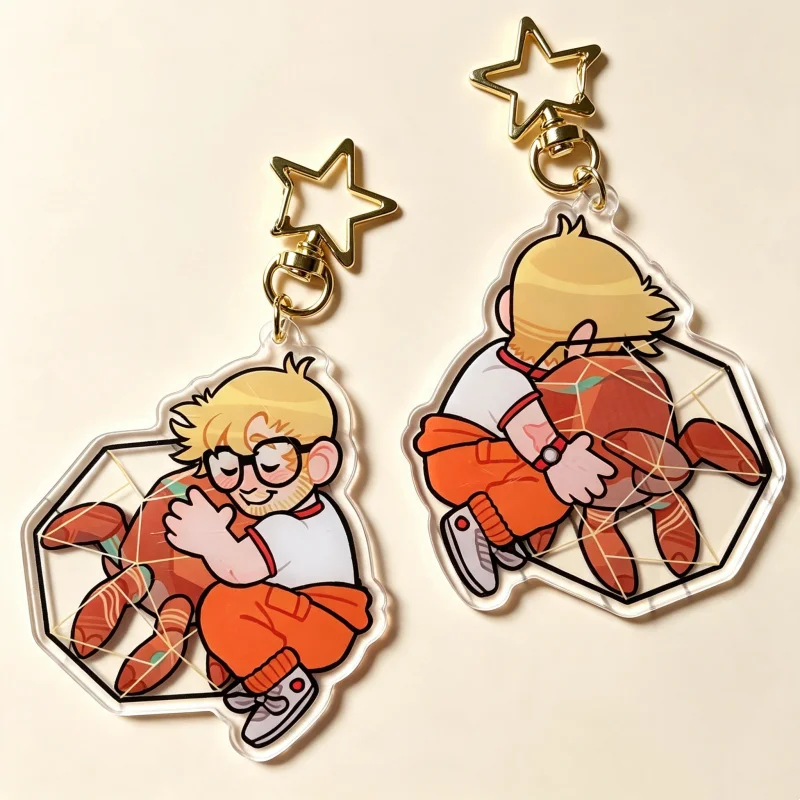 Project Hail Mary Grace and Rocky Acrylic Charm – Star Keychain, Sci-Fi Book Fan Gift for Backpack & Luggage Decor