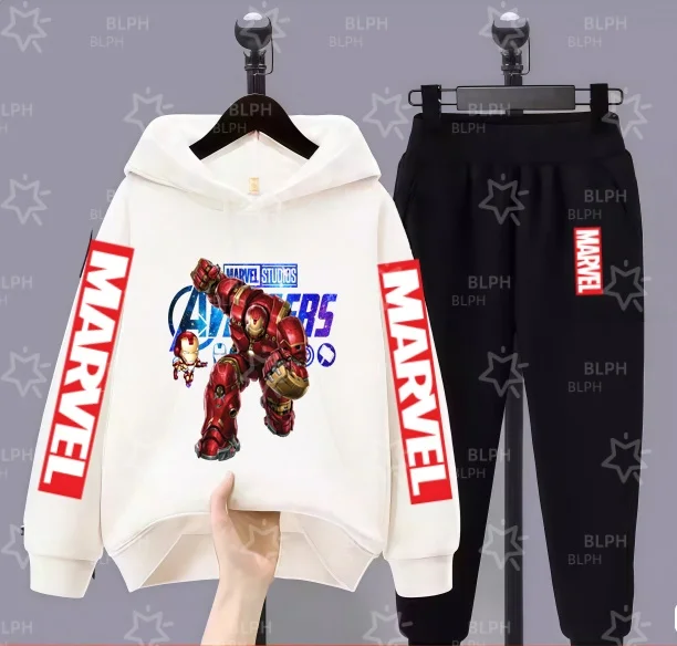 

Marvel Avengers Kids Hoodie Set Sweatshirt Tracksuit Children Trendy Outfit