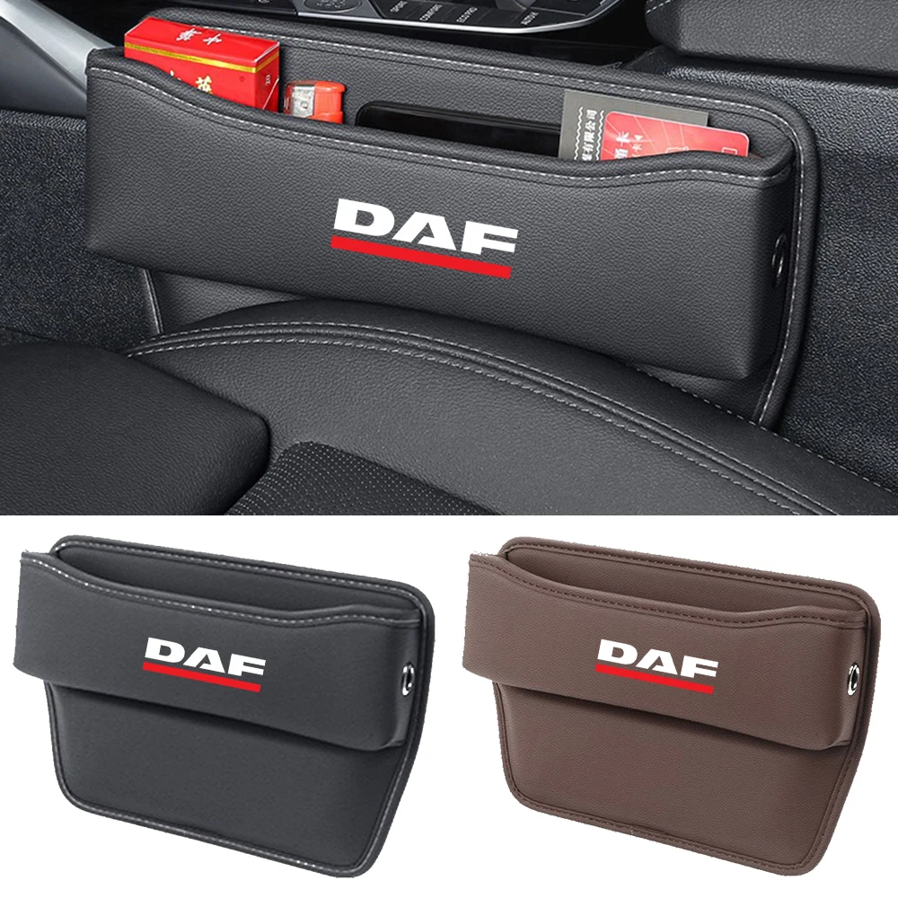 

Multifunction Car Seat Gap Storage Box Leather Storage Box Accessories for DAF XF 95 105 CF LF VAN