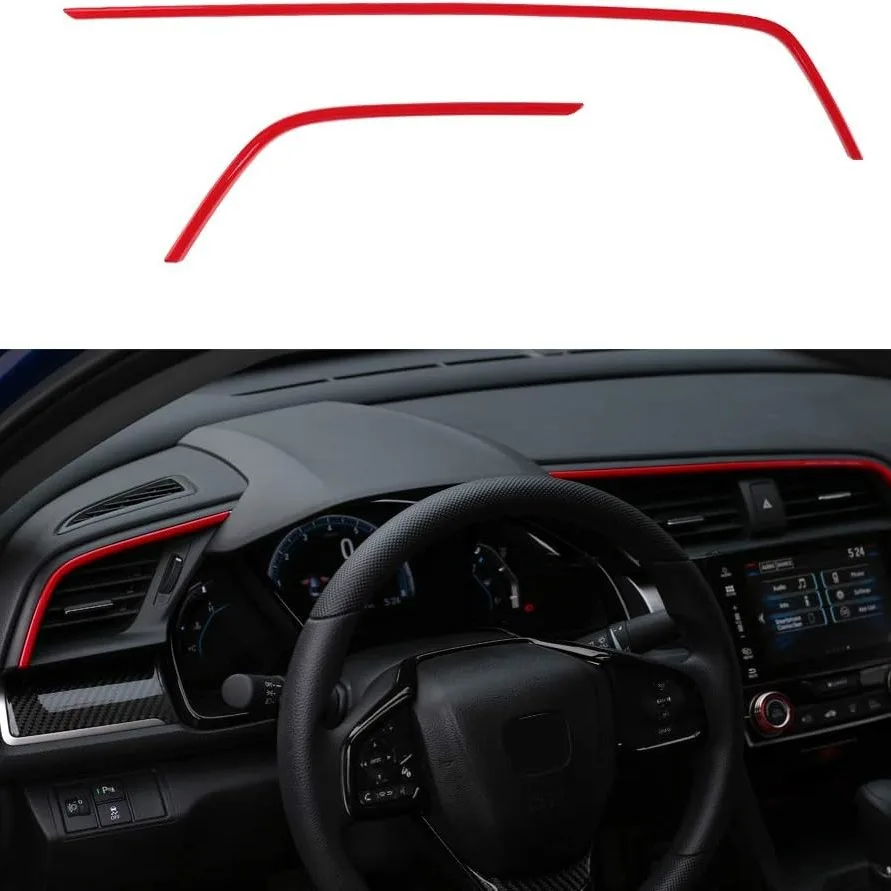 

Central Control Air Outlet Decoration Strip Car Stickers 16-21 Ten Generations Civic Carbon Fiber Panel Accessories Supplies