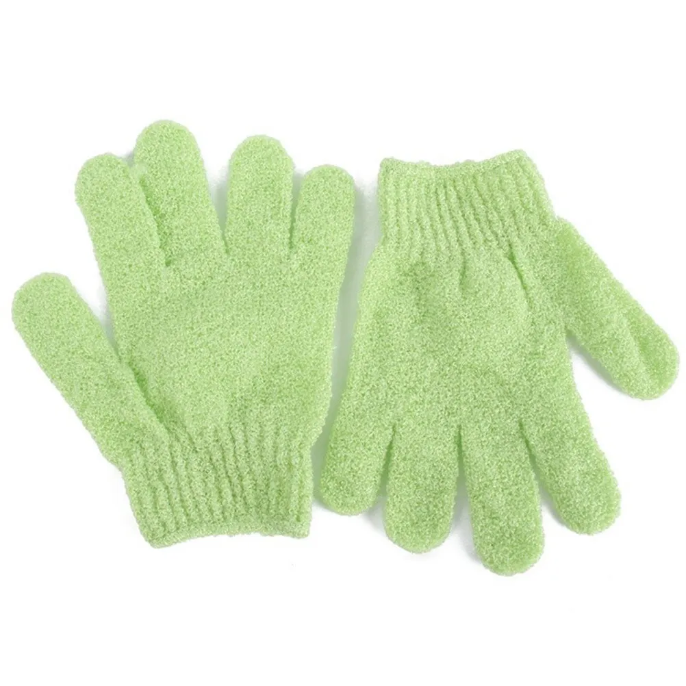 

2Pcs Exfoliating Bath Gloves for Shower Body Scrub Massage Stretchy Nylon Gloves Easy Dry Lanyard Hanging for Men