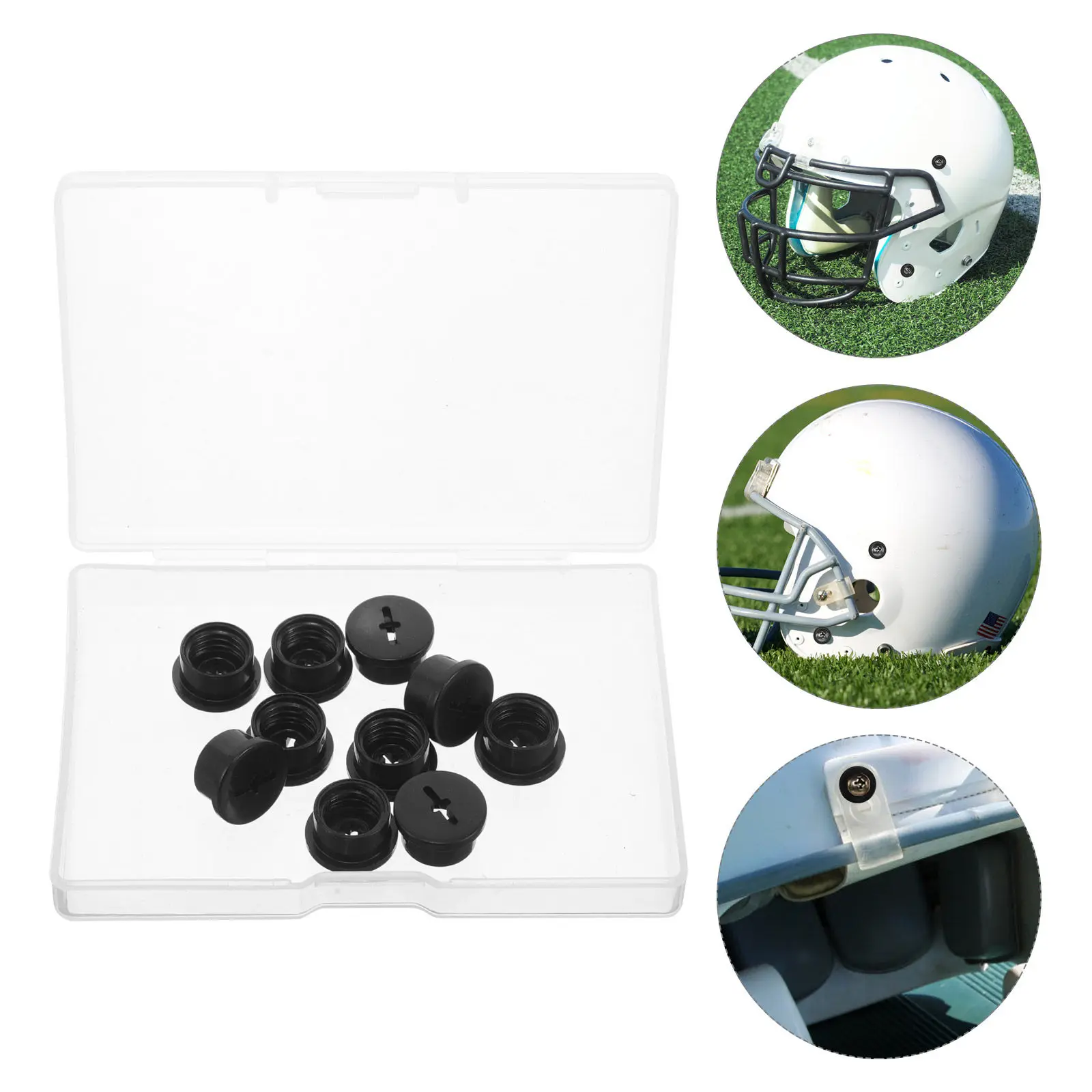 10Pcs Football Accessory Cap Valve Set Bladder Retainer Caps Threaded Secure Fit Easy Installation Comfort