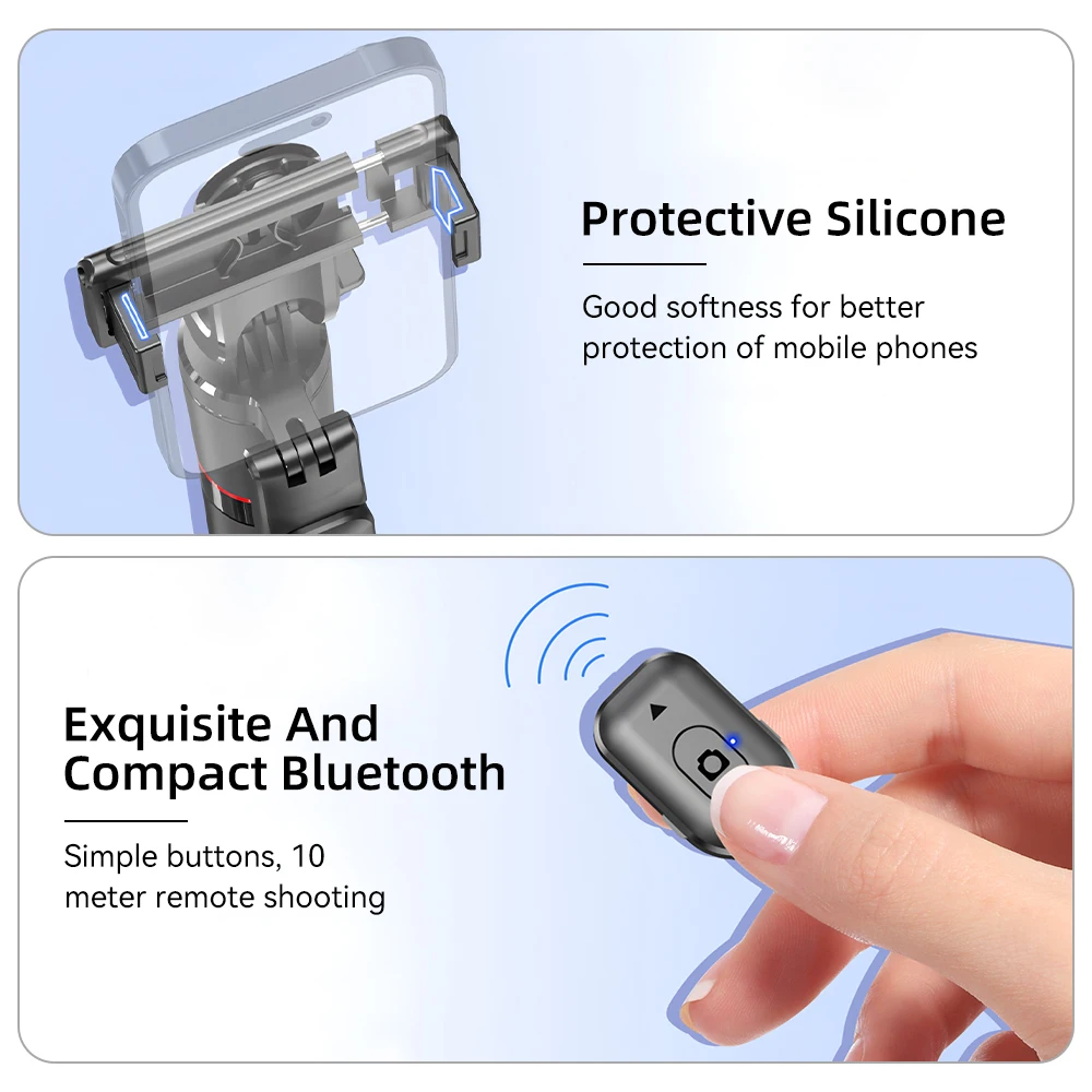 67in F16 Bluetooth Selfie Stick Tripod - Wireless Extendable Phone Holder with 1/4" Screw for Smartphone/Camera/Vlog