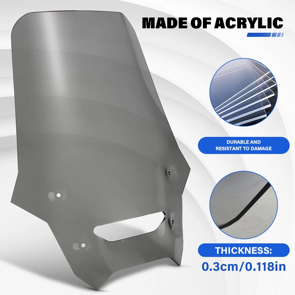 Acrylic Motorcycle Windshield Deflector For Honda NX400 NX 400 NX 500 NX500 2024 2025 Wind Deflectors WindScreen Viser Visor