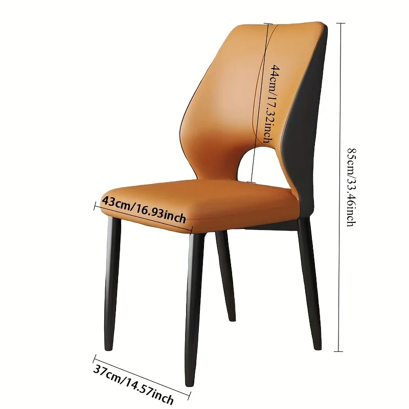 Italian Luxury Dining Chair Home Simple Modern Leisure Armchair Business Thickened Hotel Soft Home FurnitureBag Restaurant Chair image 4