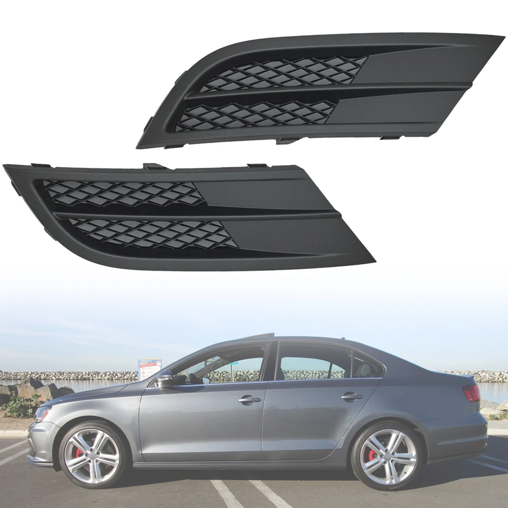 Car Front Bumper Fog Light Cover Trim Fog Lamp Cover Lower Grill Bezel For VW Jetta MK6 2015 2016 2017 5C6853665H 5C6853666G