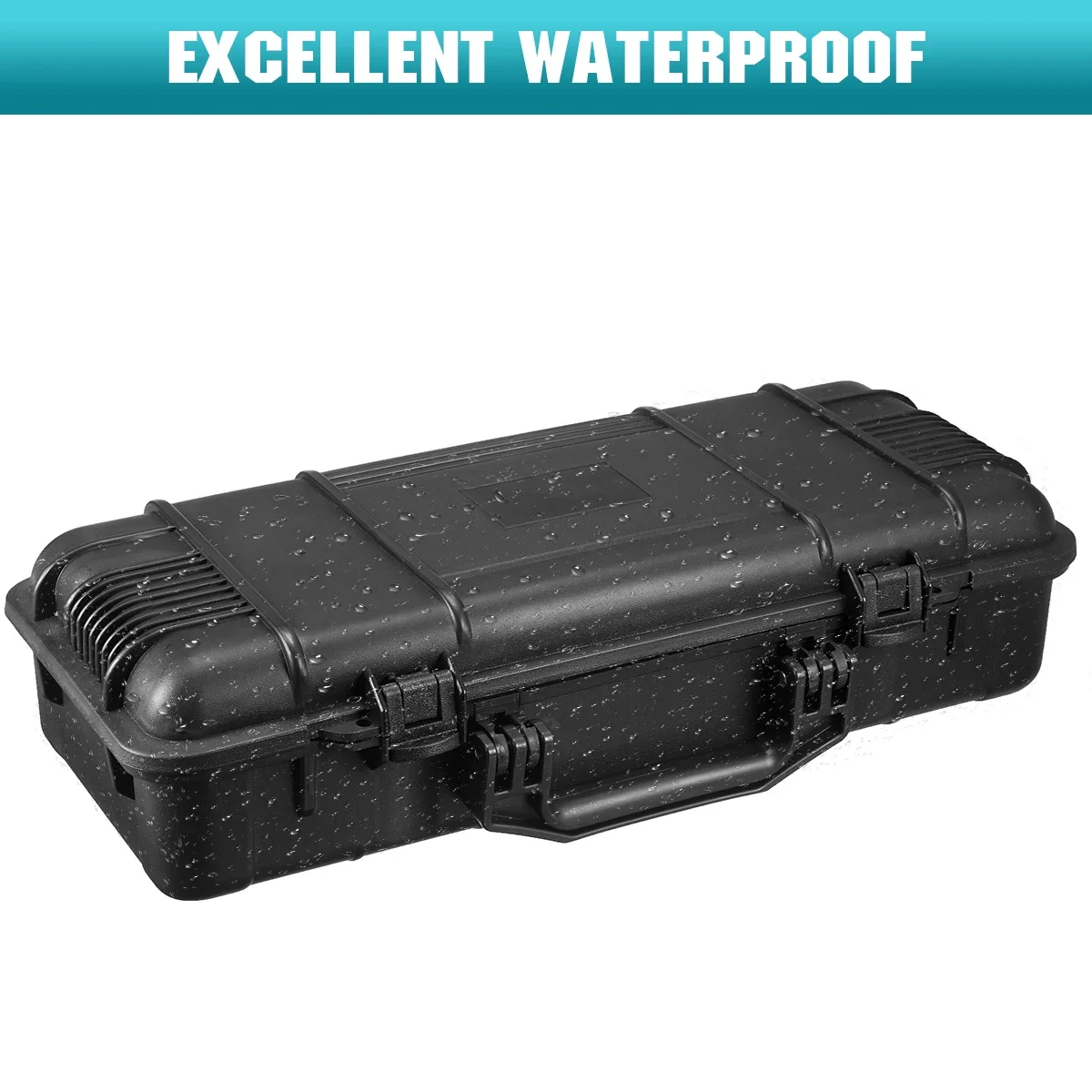 Waterproof 6 Sizes Black Hard Shell PP Carrying Case Portable Impactproof Shockproof Tool Holder Sponge Box