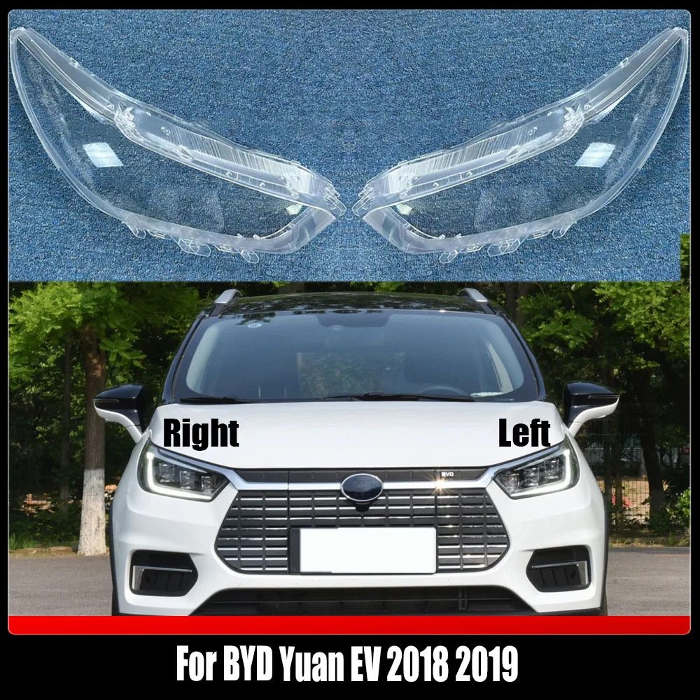 

For BYD Yuan EV 2018 2019 Headlight Transparent Shell Headlamp Cover Lens Plexiglass Replace The Original Lampshade