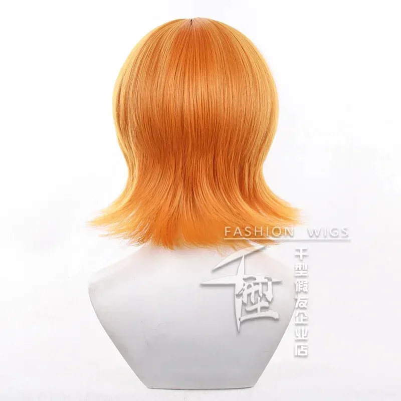 

CyAnime 1 Piece New Nami Wigs Cosplay Short Orange Wigs Heat Resistant Synthetic Hair Nami Halloween Cosplay Wigs + Wig Cap