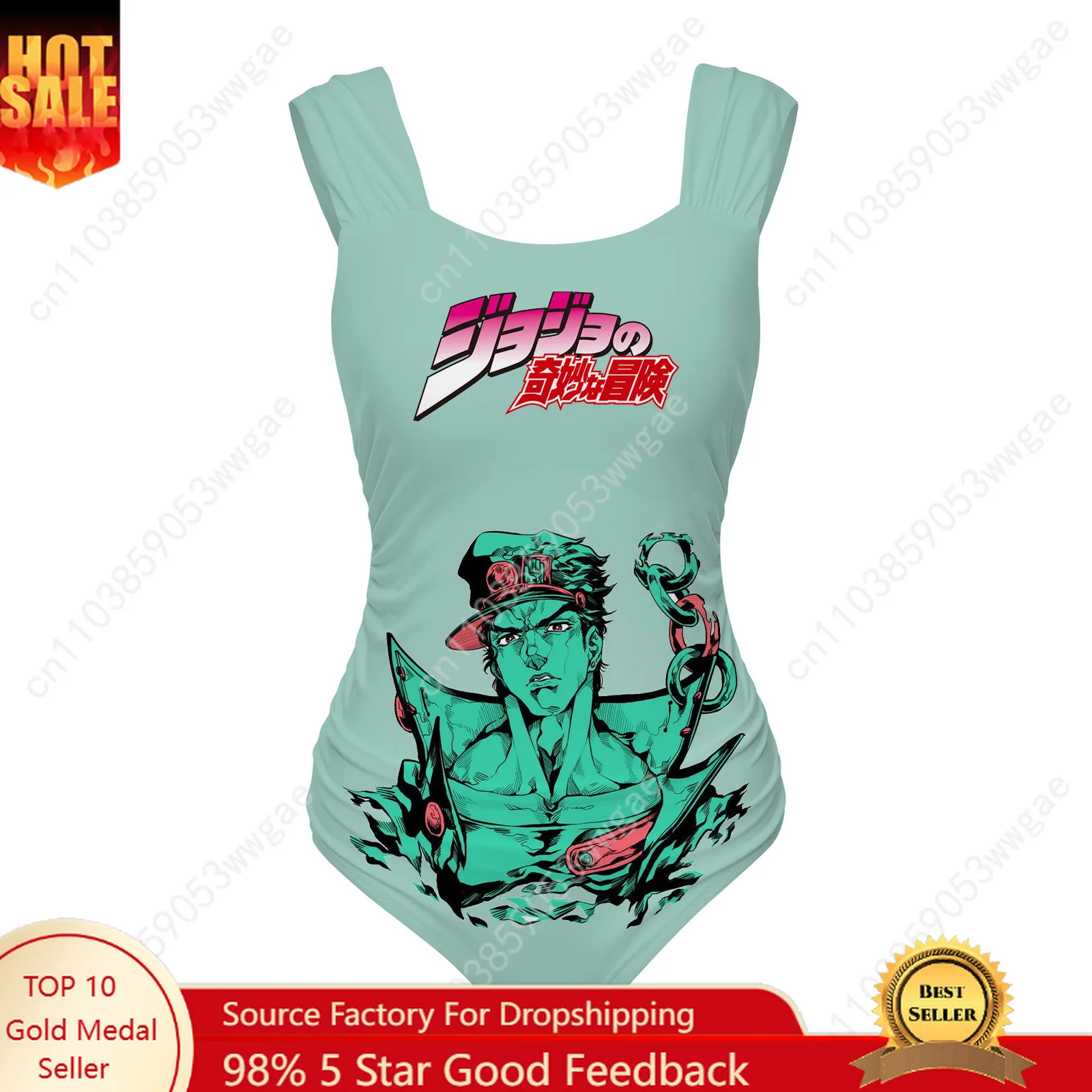 Jojo One Piece Swimsuit Wide Strap Womens Bathing Suit Personalized Swimwear Pool Beach Sexy Bikini Cartoon Customized Beachwear