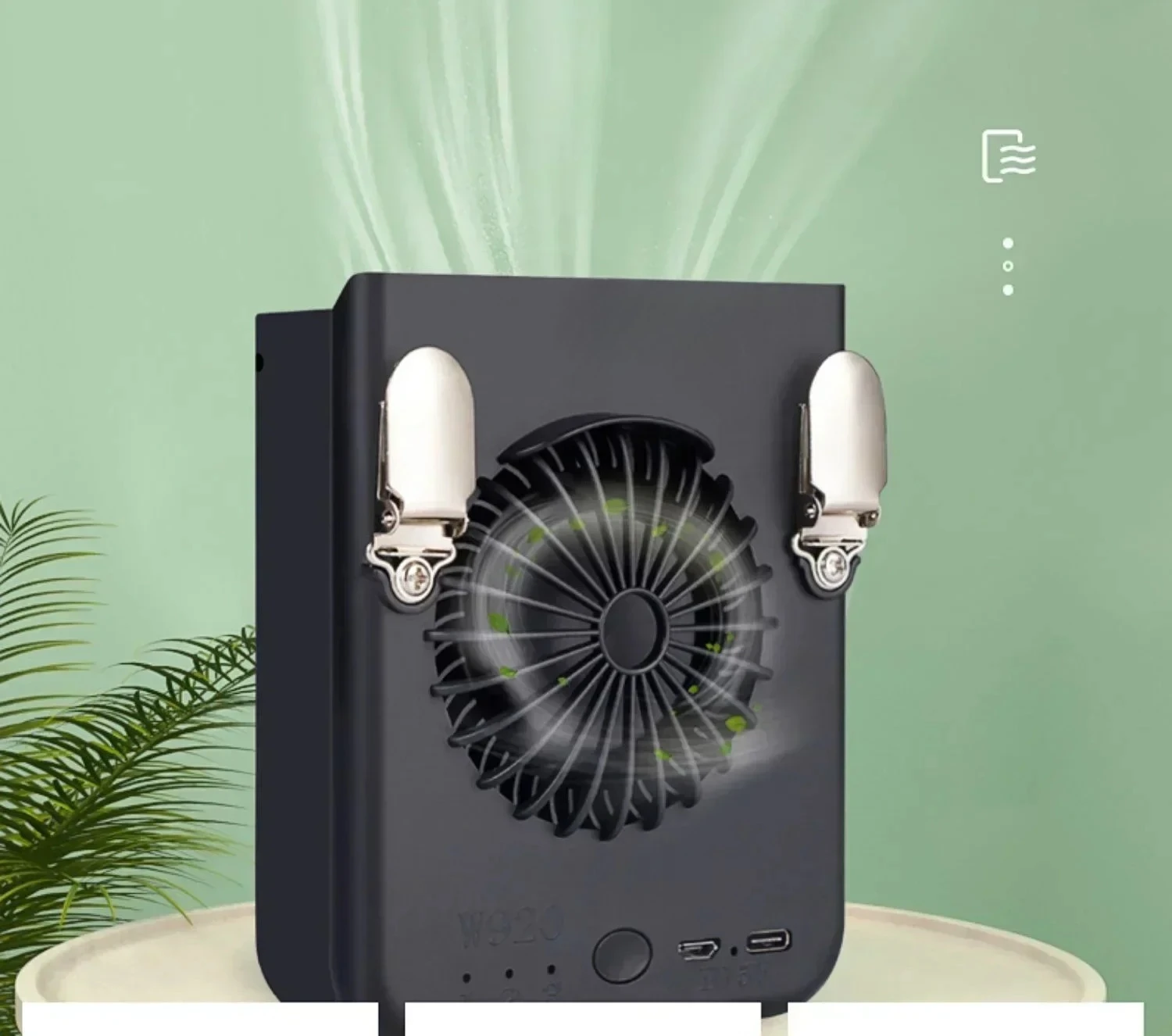 New W920 Wrist Hanging Fan USB  Por Outdoor Work Por Neck Little Fan Cooler Summer