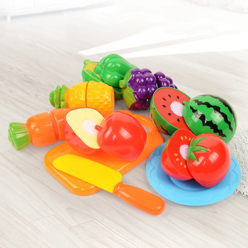 6/10Pieces Of Cutting Toys Children's Toys Simulation Of Fruits And Vegetables Playing At Home Cutting And Watching Game