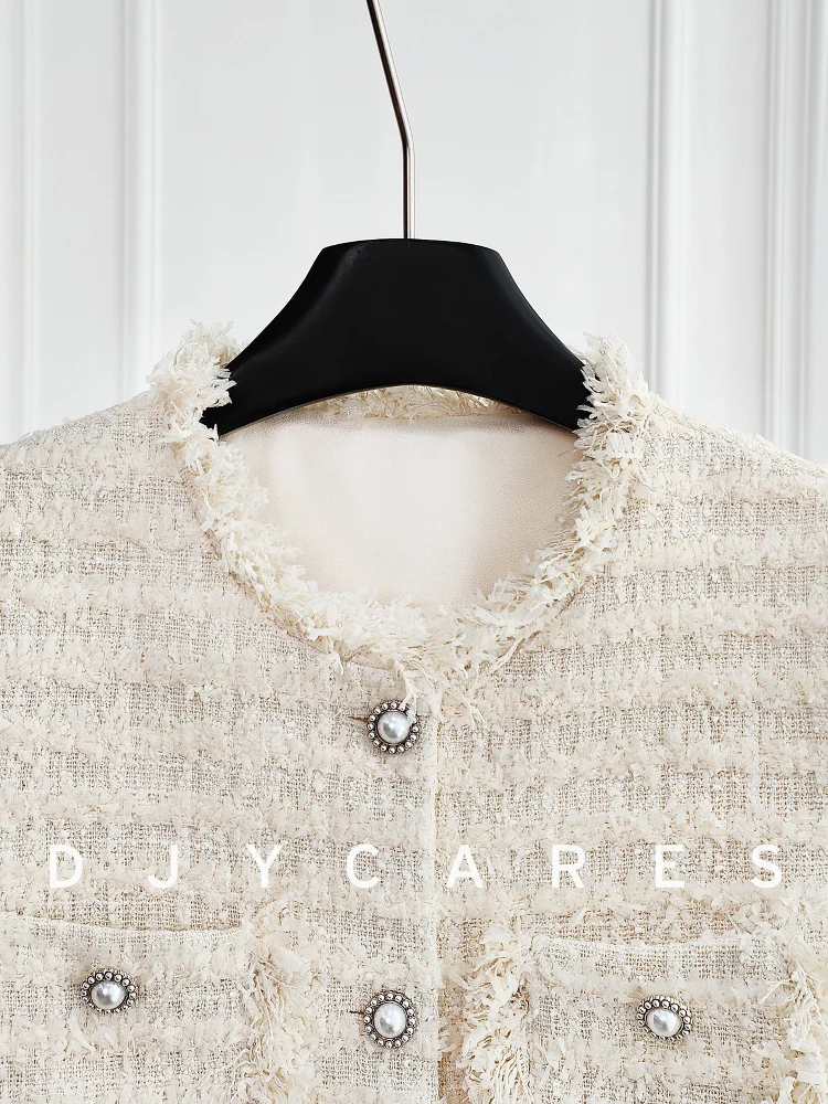 New Exquisite butterfly gauze tassel white floral coat versatile top big  size