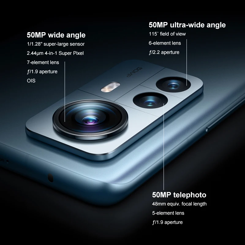 Global Version Xiaomi 12 Pro 12GB+256GB Snapdragon 8 Gen 1 4600mAh Battery NFC 6.73 inch AMOLED Display 50MP+32MP Camera