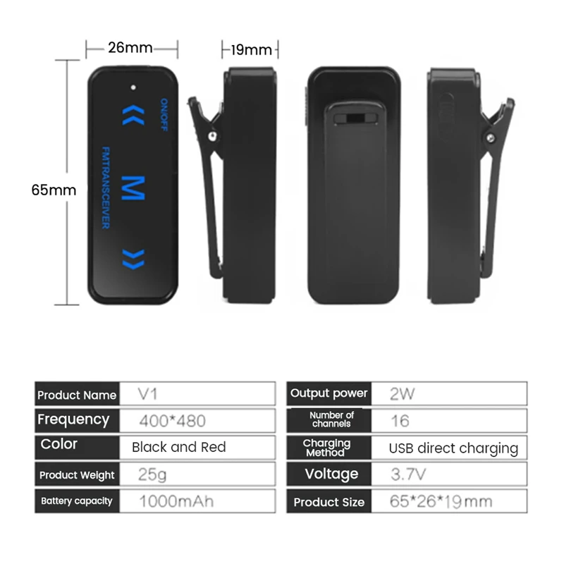 Imagem -05 - Mini Walkie Talkie Transceptor Alimentado por Usb Rádio Bidirecional 400470mhz 3w Auscultador Unidades