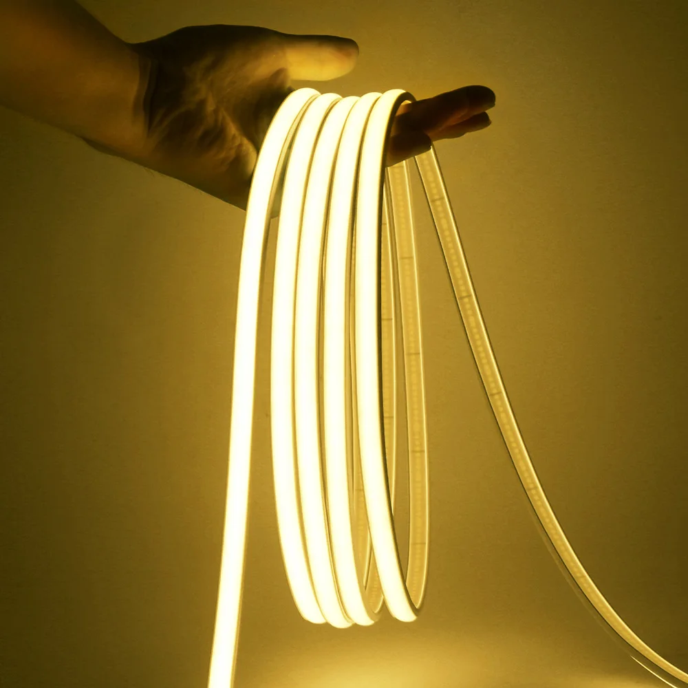 DC 12V 24V COB LED Strip Neon Light Dimmable 320LED/m Flexible Silicone Rope Lights Linear Lighting 1m 2m 5m 10m 15m 20m 50CM