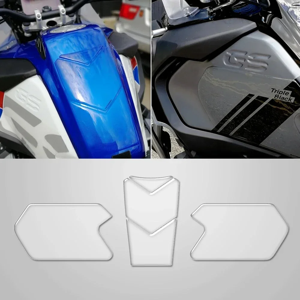 Clear Motorcycle Tank Pad Protection Decals for BMW R1200GS R1250GS Adventure 2014-2023