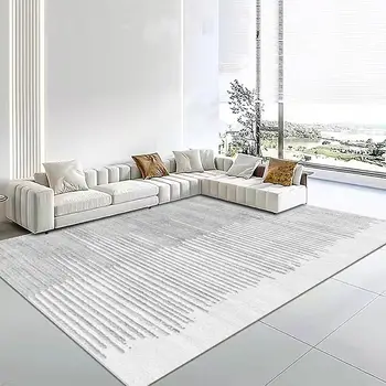 VIKAMA1PC 모던 기하학 북유럽 침실 카펫, 거실 미니멀리스트 커피 테이블 카펫, 서재 대형 카펫, 홈 데코 