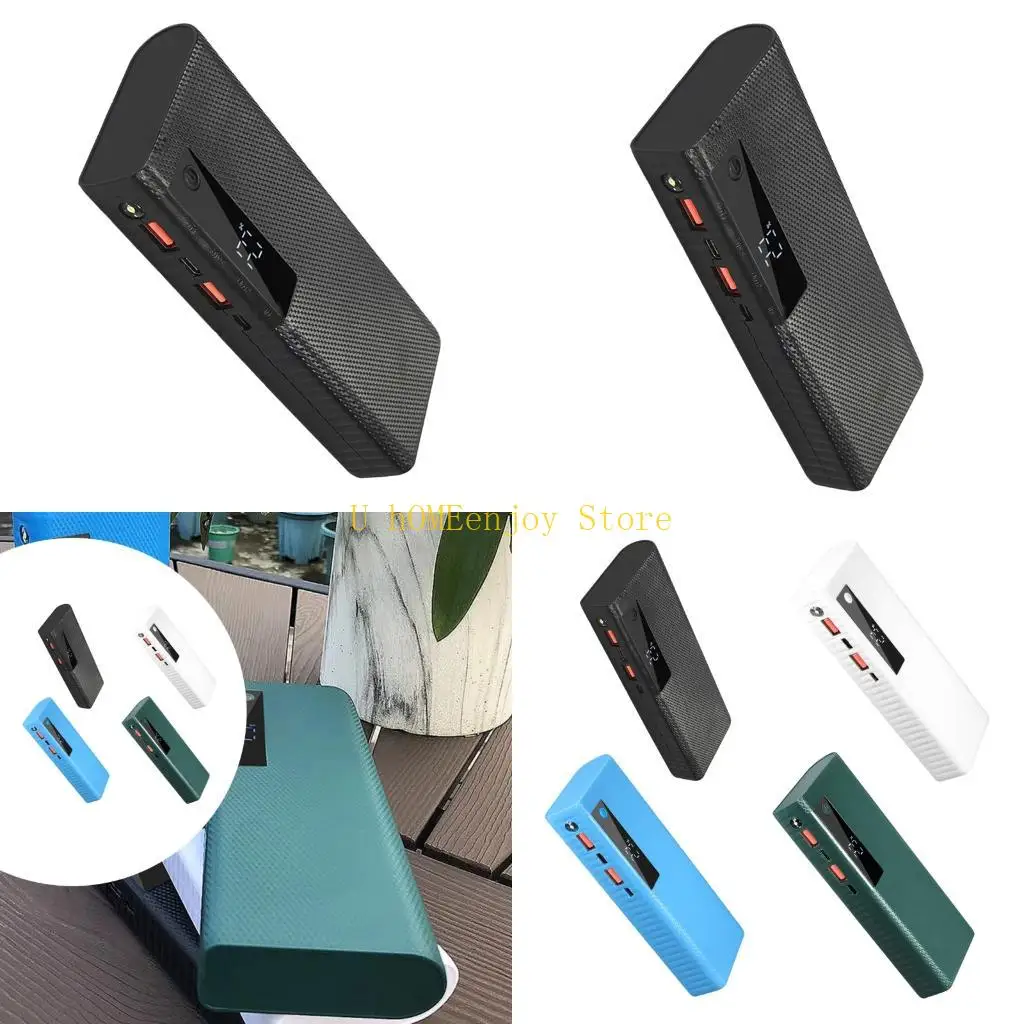 

B0KF Корпус аккумулятора 20650 с 5 слотами большой емкости с двойным выходом USB и входом типа C для 5 шт. аккумуляторов 20650