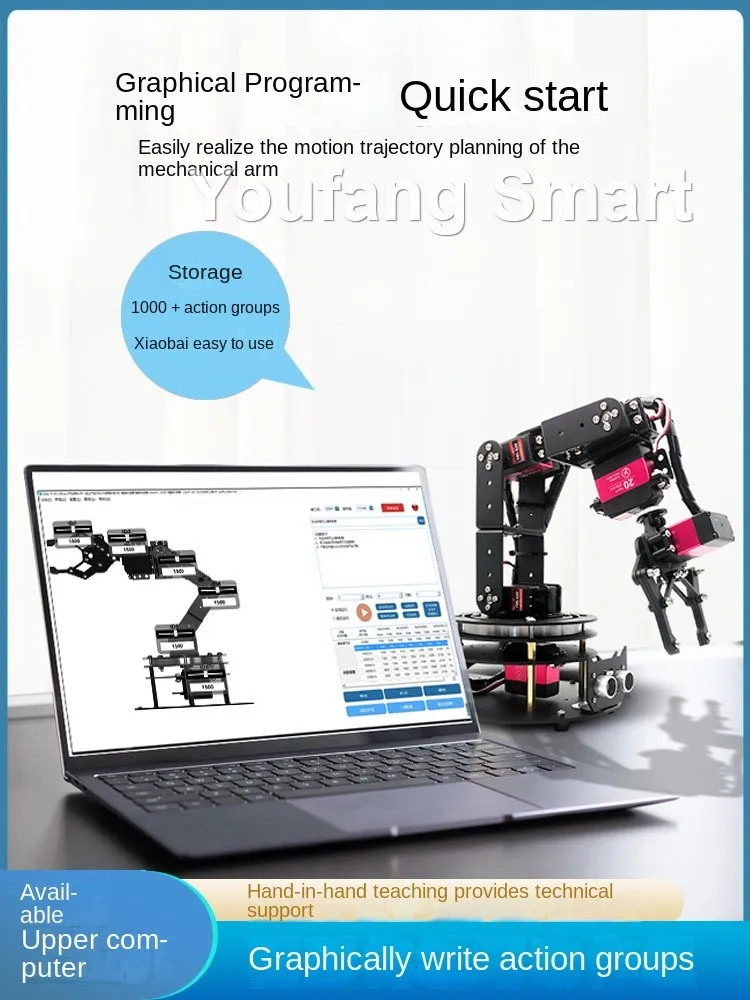 MG996 6 DOF Robotic Arm with Digital Servo 20Kg Rotating Base for Arduino Robotics Educational DIY Kits STM32 Programmable Robot
