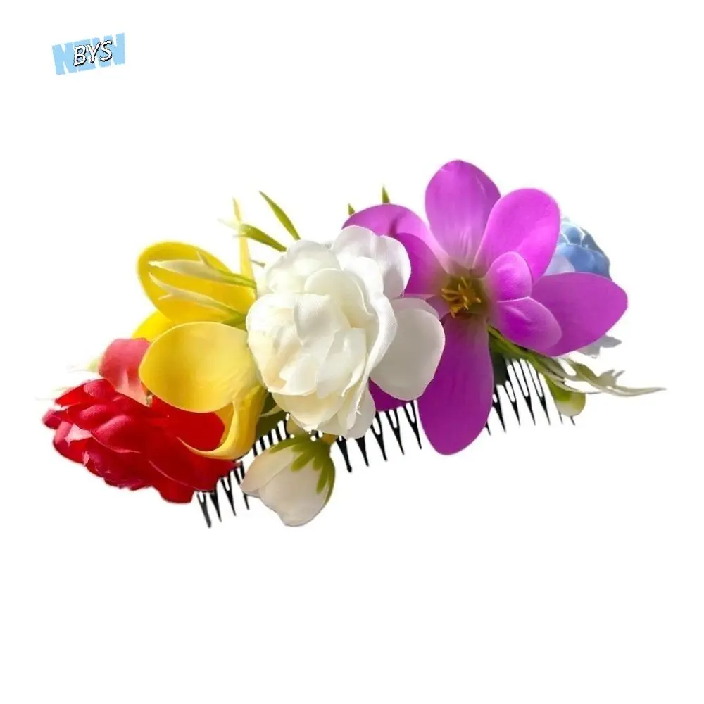 

Sweet Flower Hair Comb Ethnic Style Fixed Combs Thai Hair Accessories Hair Clip Bohemian Wedding Bride Accessories Headdress