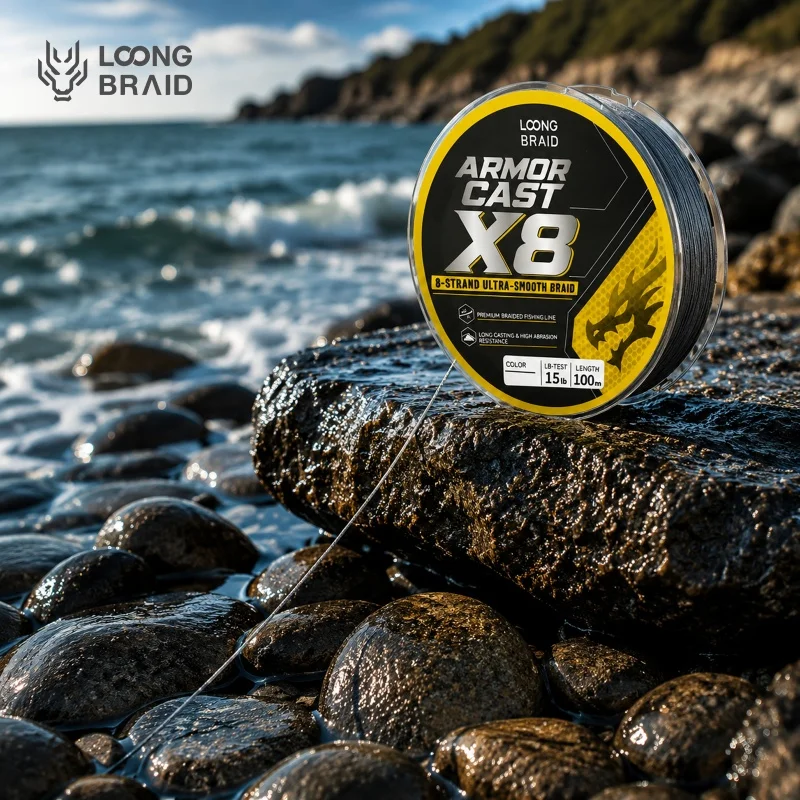 LOONG BRAID X8 PE Geflochtene Angelschnur 100M Verblassungsresistent Ultra-Dünn Extrem Stark Abriebfest Multifilament-Schnur – Detail 7