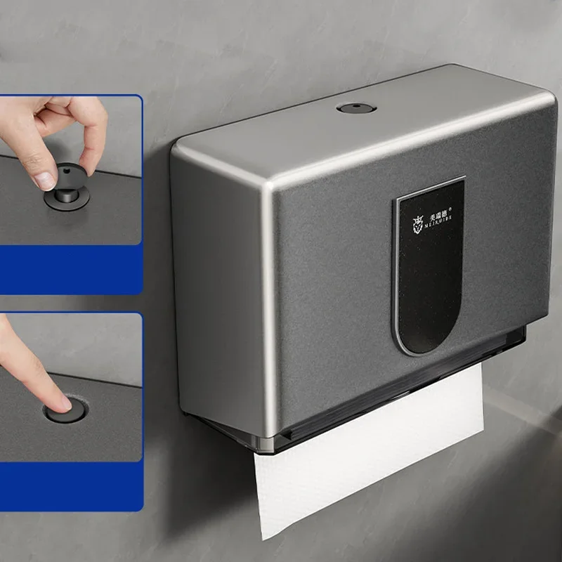 Toilet paper towel holder wall mounted toilet paper box non perforated commercial household kitchen toilet tissue box  bathroom